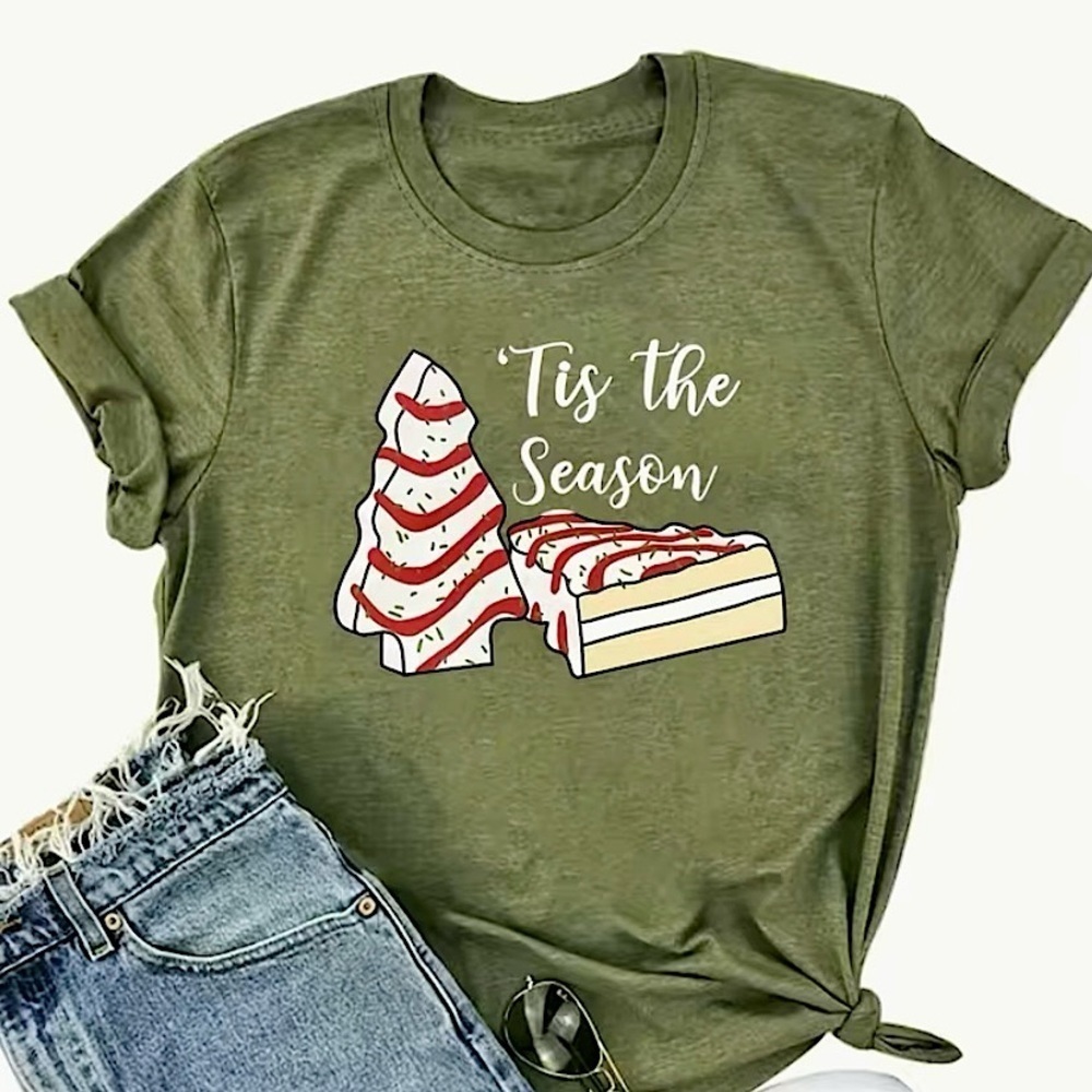 Tis The Season Little Debbie Christmas Tree Cake T-Shirt